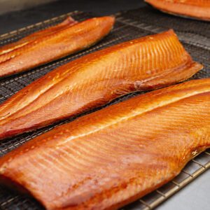Hot Smoked Salmon Portions or Whole sides £30.00 per kilo