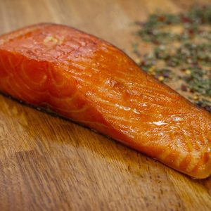 Hot Smoked Salmon Portions £30.00 per kilo